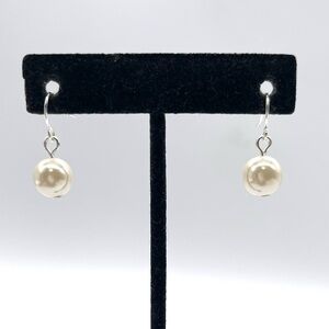 Faux Pearl Dangle Earrings